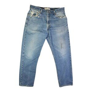 Levi's 505 Regular Fit Meas. 35x32 Blue Jeans *Heavily Worn